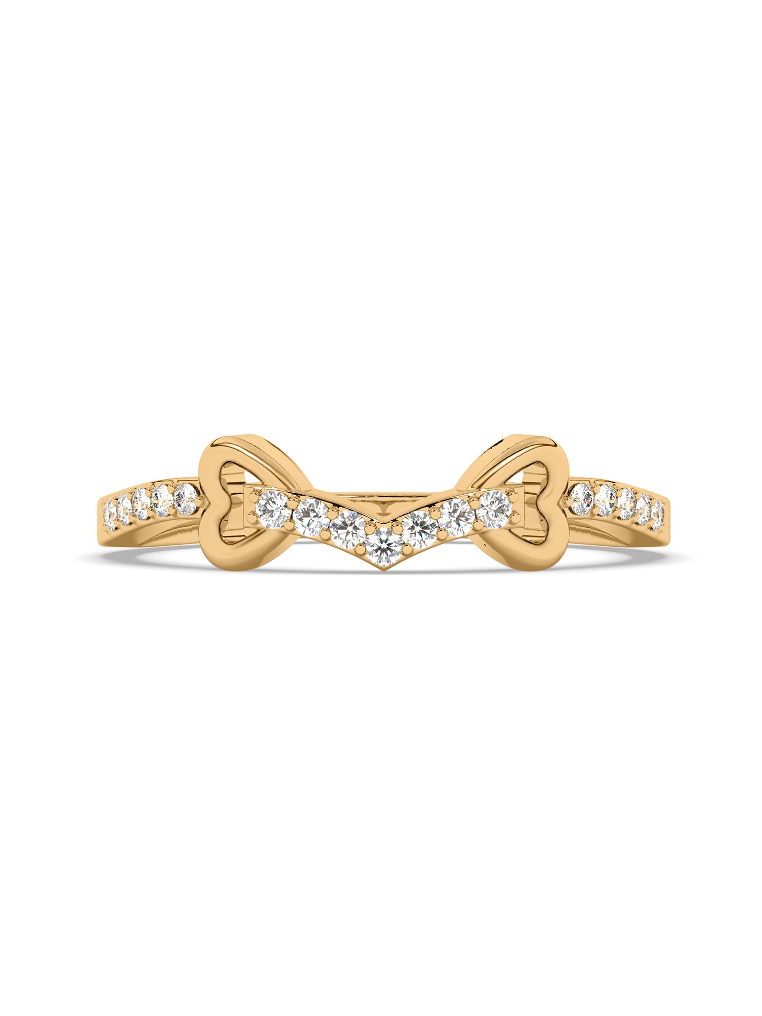 Bow Diamond Ring In Yellow Gold_1