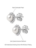 Ornate Jewels Pure Pearl Stud Earrings For Women