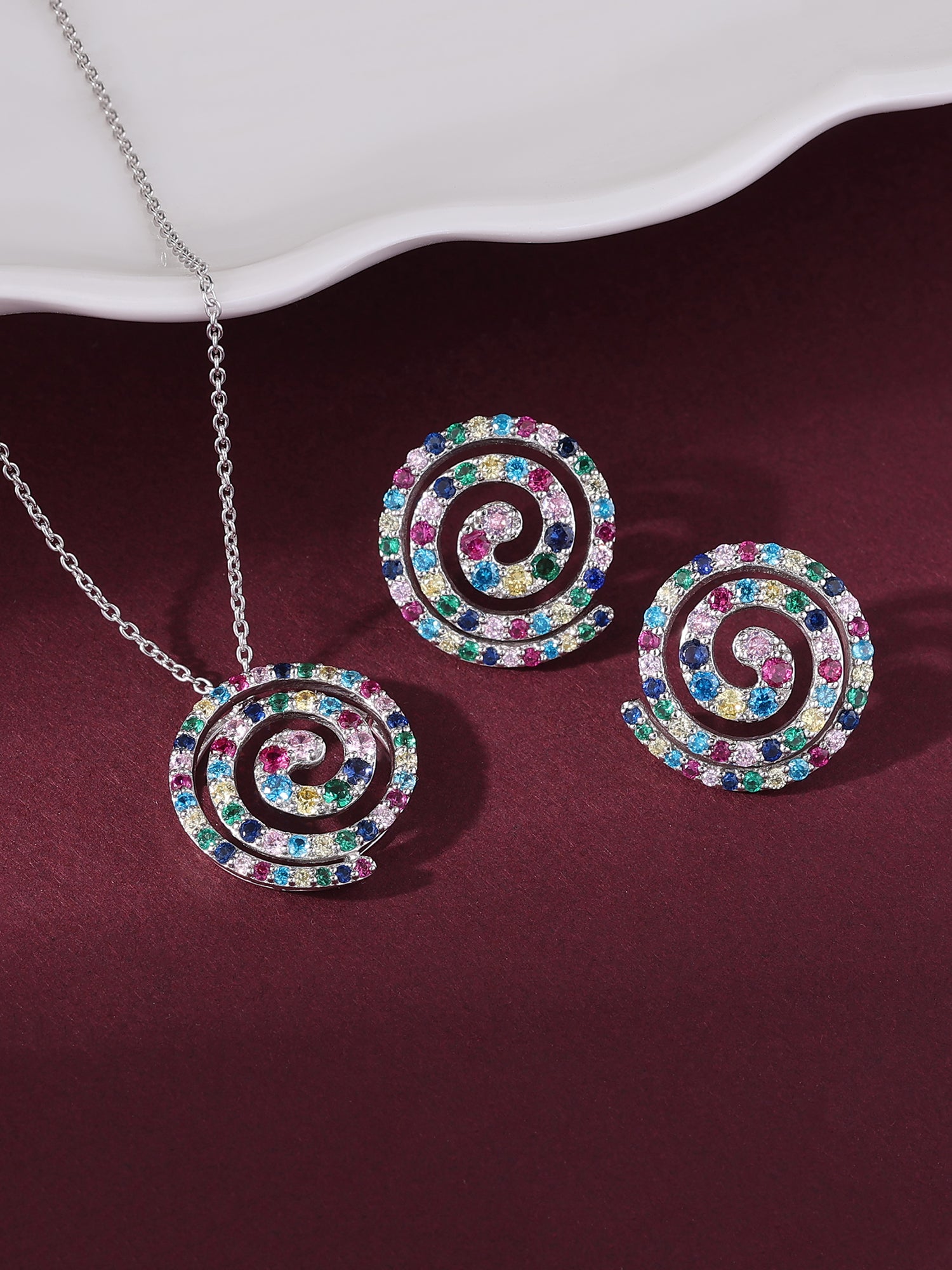 Love Circles Silver Set For Women