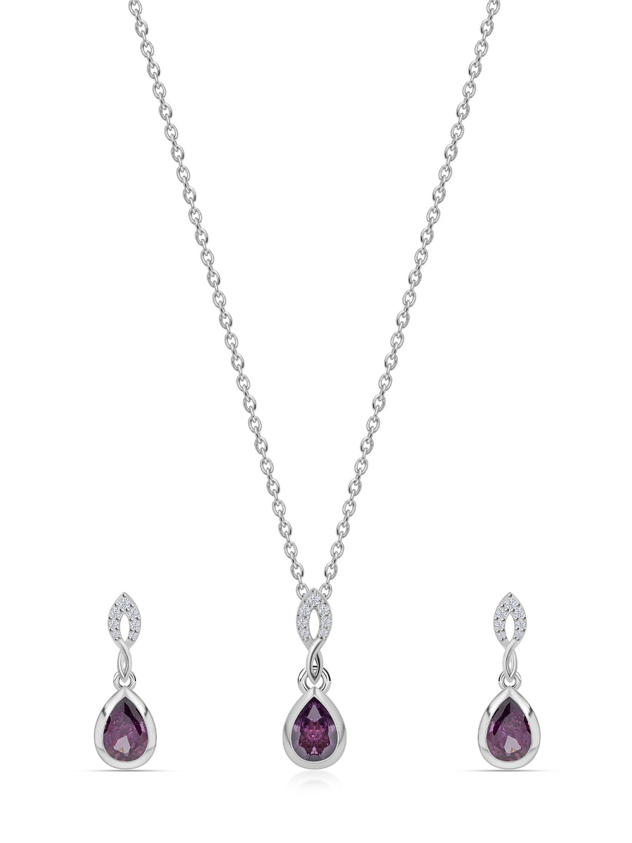 Amethyst Drop Set For Women