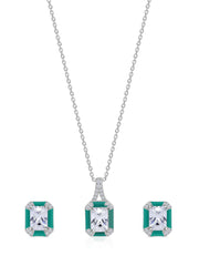 Green Enamel Jewellery Set For Women