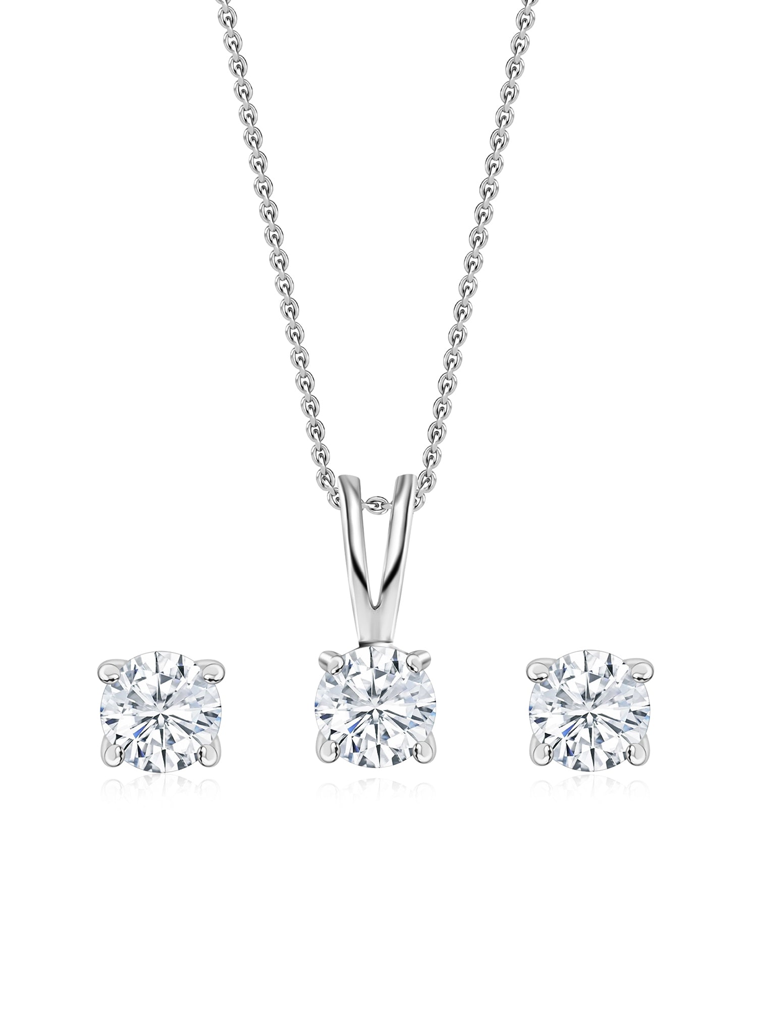 American Diamond 2 Carat Solitaire Set-10