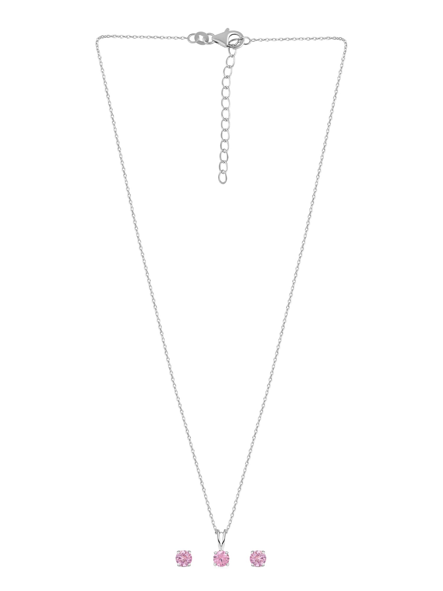 1 Carat Pink Solitaire Set