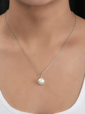 Pure Silver Freshwater Pearl Flower Necklace At Ornate Jewels-2