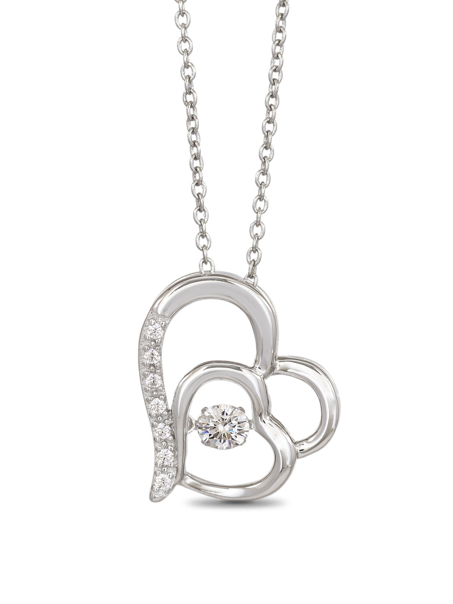 Dancing Heart Pendant With Chain