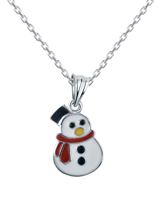 CHRISTMAS PENDANT WITH CHAIN IN SILVER
