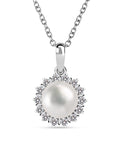 Silver Pearl Necklace By Ornate Jewels-3