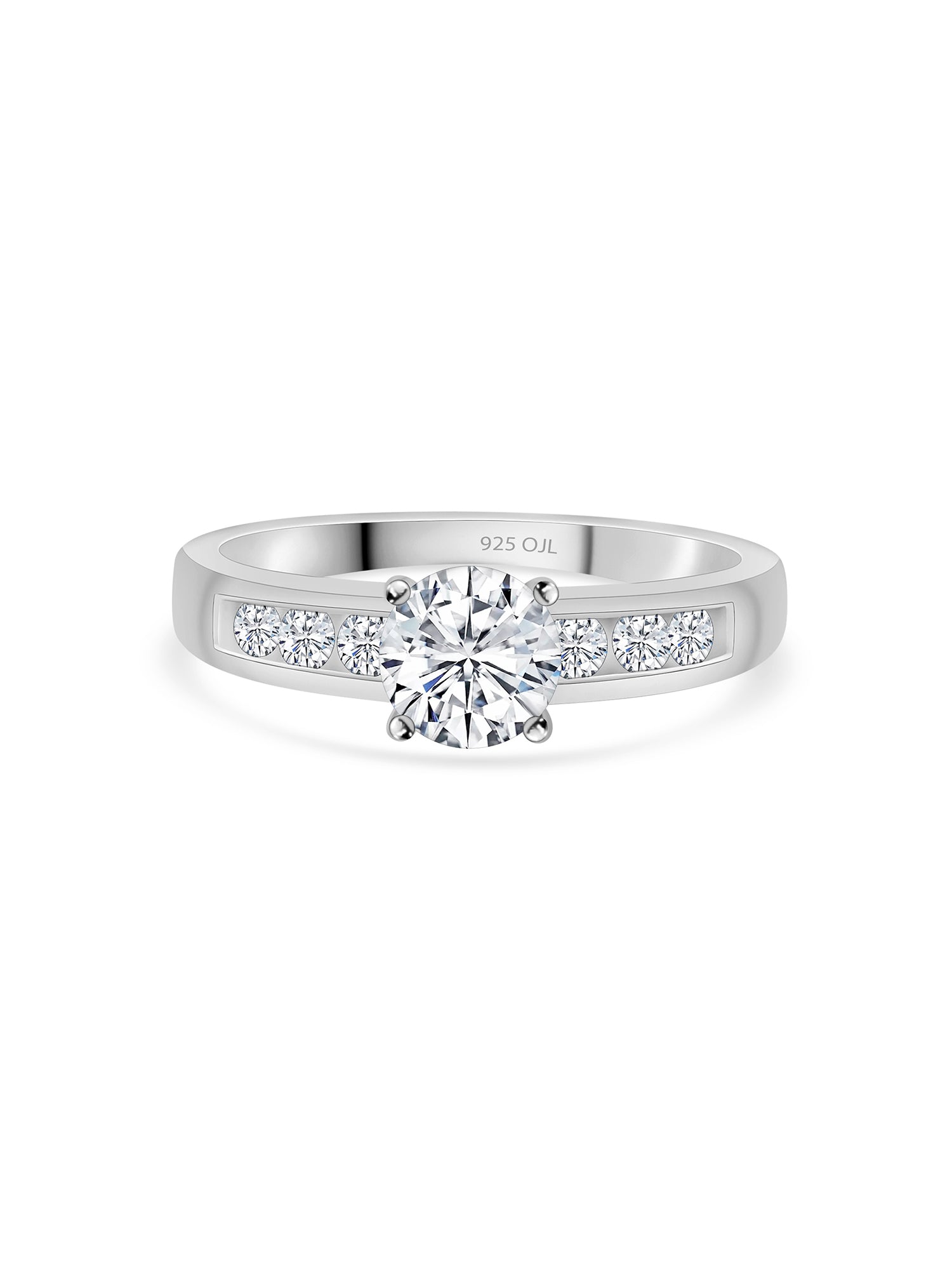 0.5 CARAT SILVER AMERICAN DIAMOND SOLITAIRE RING-2