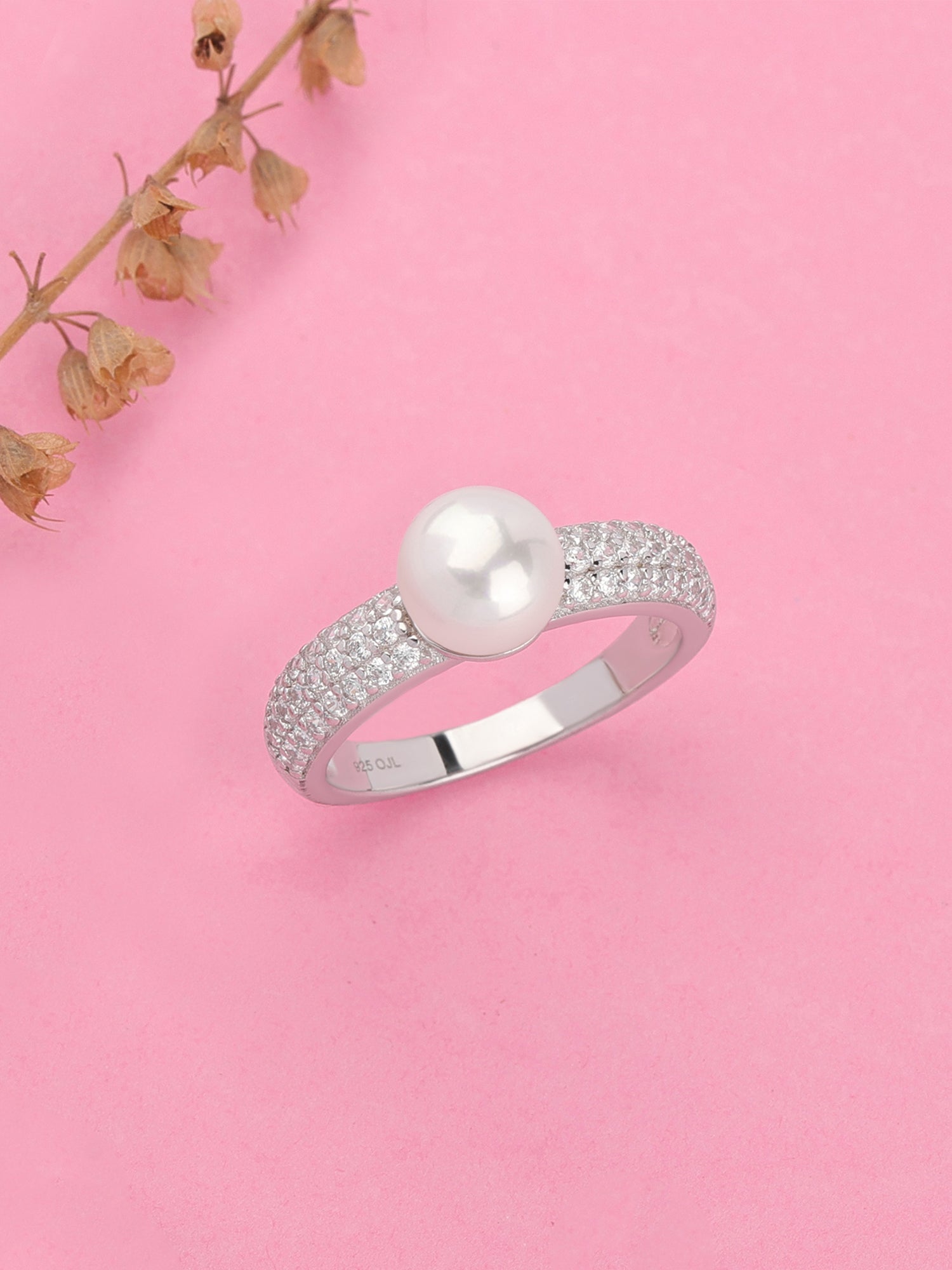 Pure Pearl Silver Ring