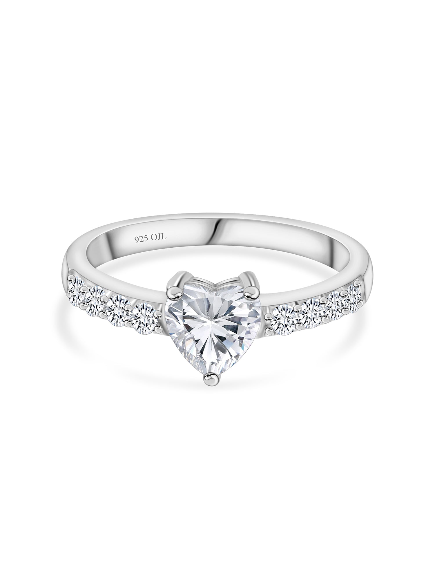0.5 Carat Believe In Love Silver Heart Ring For Women