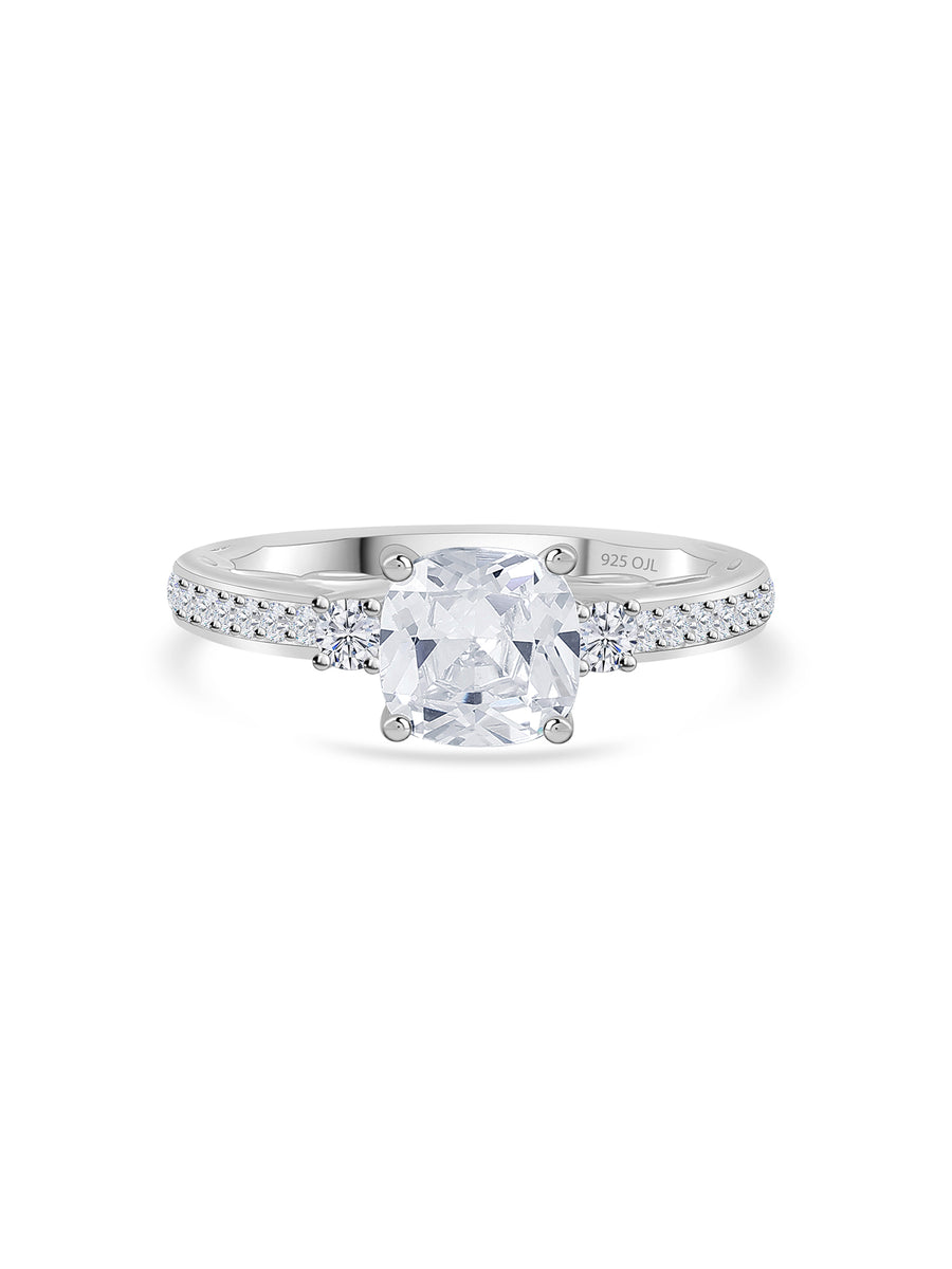 1.5 CARAT SOLITAIRE AMERICAN DIAMOND SQUARE PROPOSAL RING-3