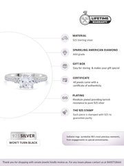 1.5 CARAT SOLITAIRE AMERICAN DIAMOND SQUARE PROPOSAL RING-5