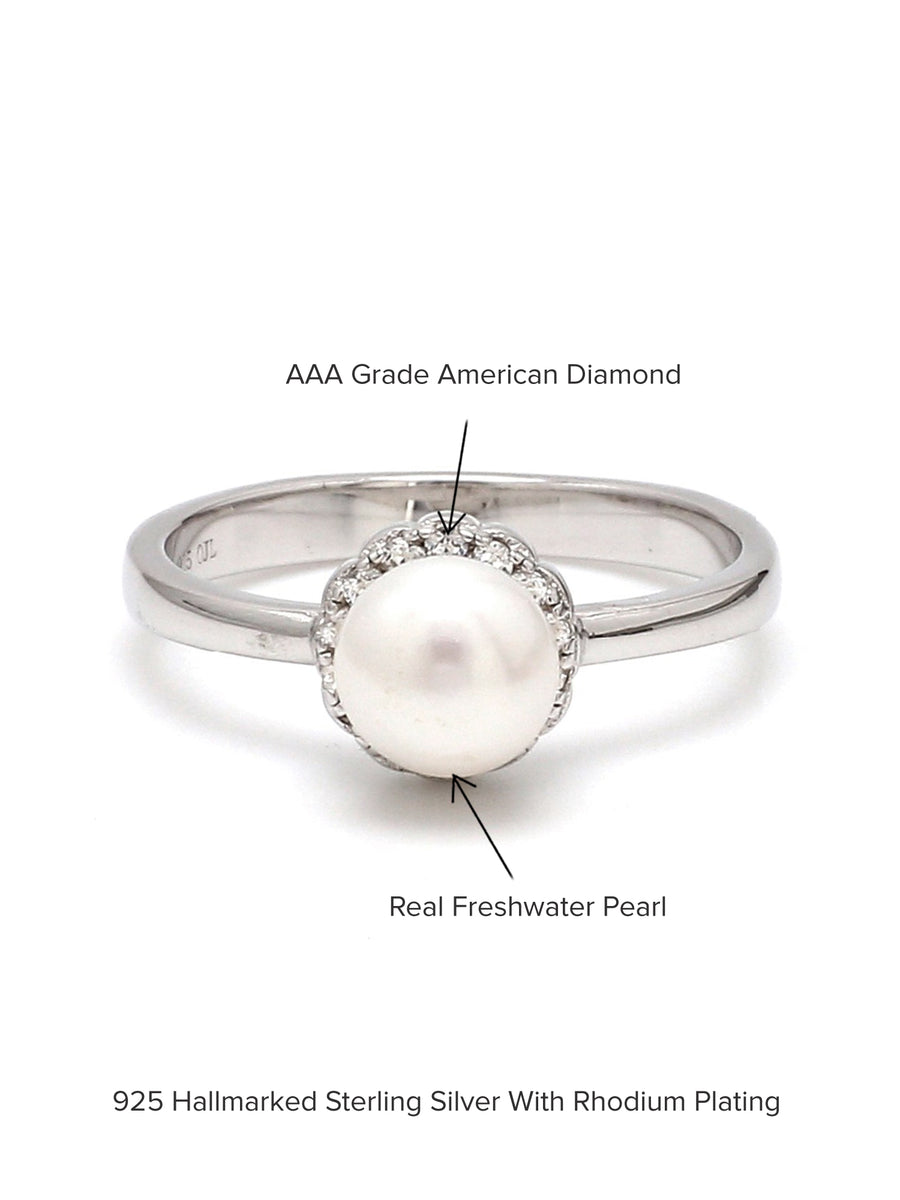 White Pearl Ring-5