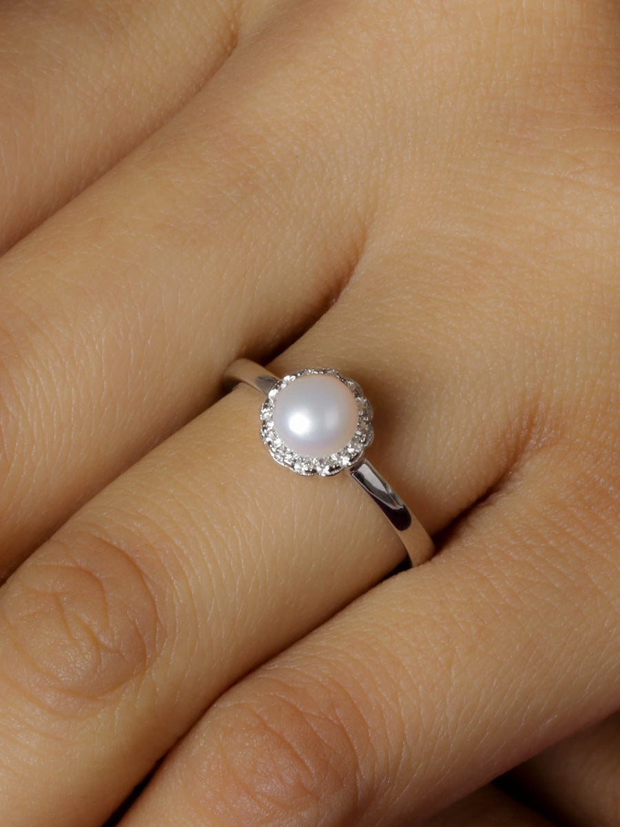 White Pearl Ring-1