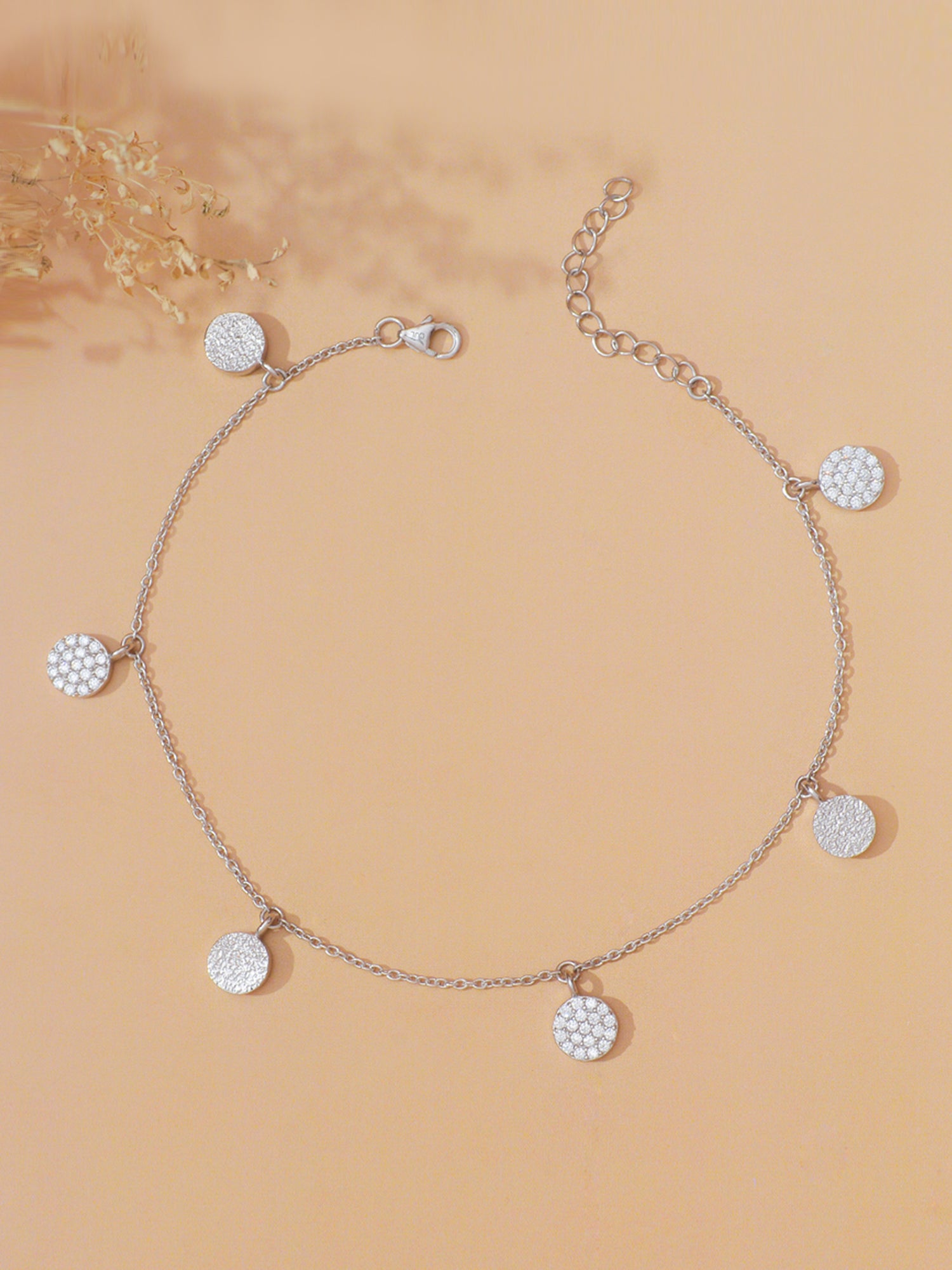 SILVER ANKLET WITH CHARMS
