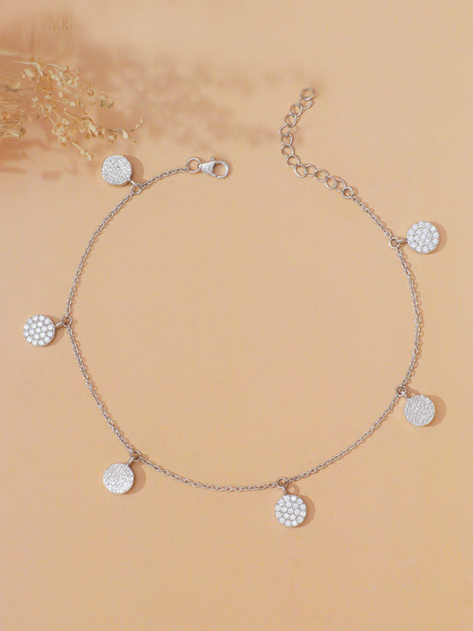 SILVER ANKLET WITH CHARMS