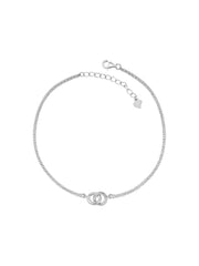 925 Sterling Silver Entwined Circle Anklet For Women-2