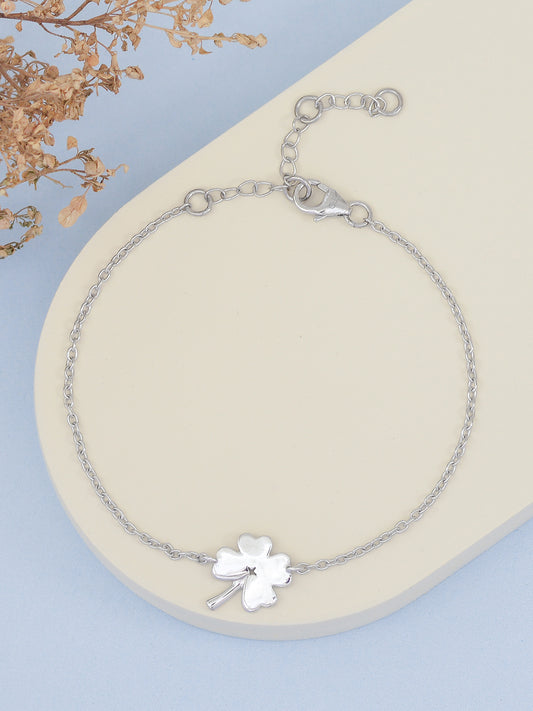 Clover Leaf Silver Bracelet For Women