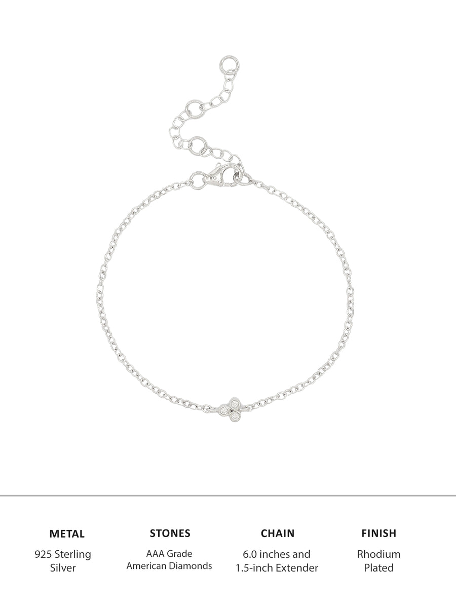 Chic Trio Silver Bracelet