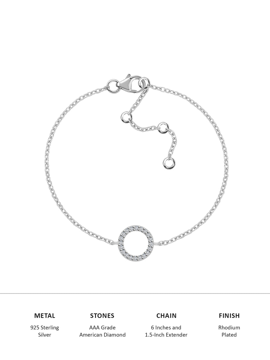 Love Circle Silver Bracelet-8