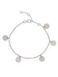 Disc Charm Bracelet For Women In Silver-4