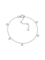 Disc Charm Bracelet For Women In Silver