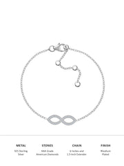 Diamond Look Infinity Bracelet For Women-5