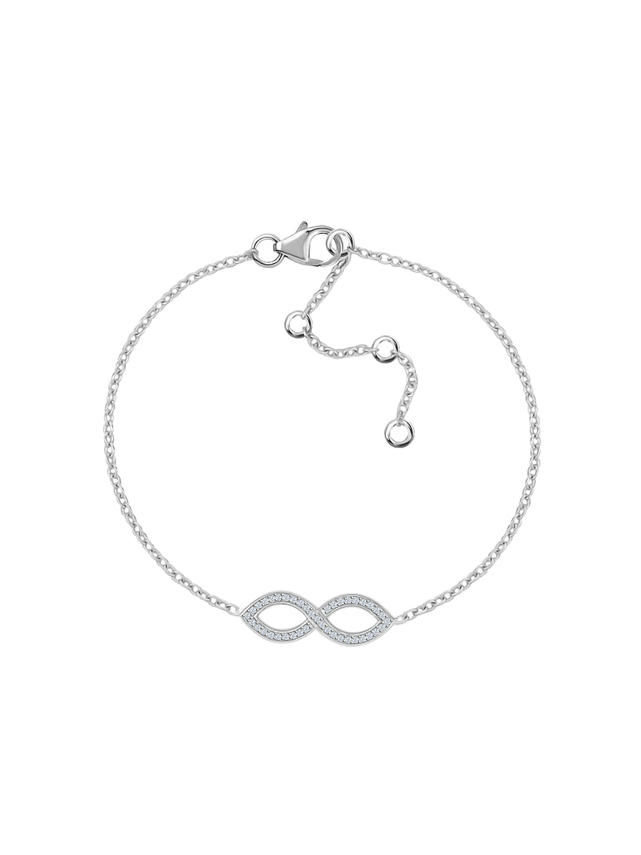 Diamond Look Infinity Bracelet For Women-1