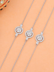 Set of 3 Diamond Look Bracelets For Women