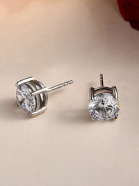 2 Carat Solitaire Studs For Women