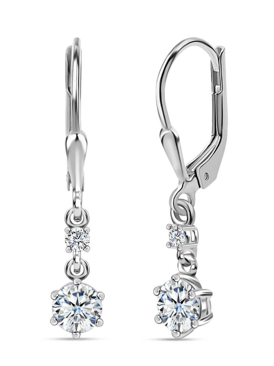 Ornate Jewels Solitaire Dangle Drop Earrings For Women