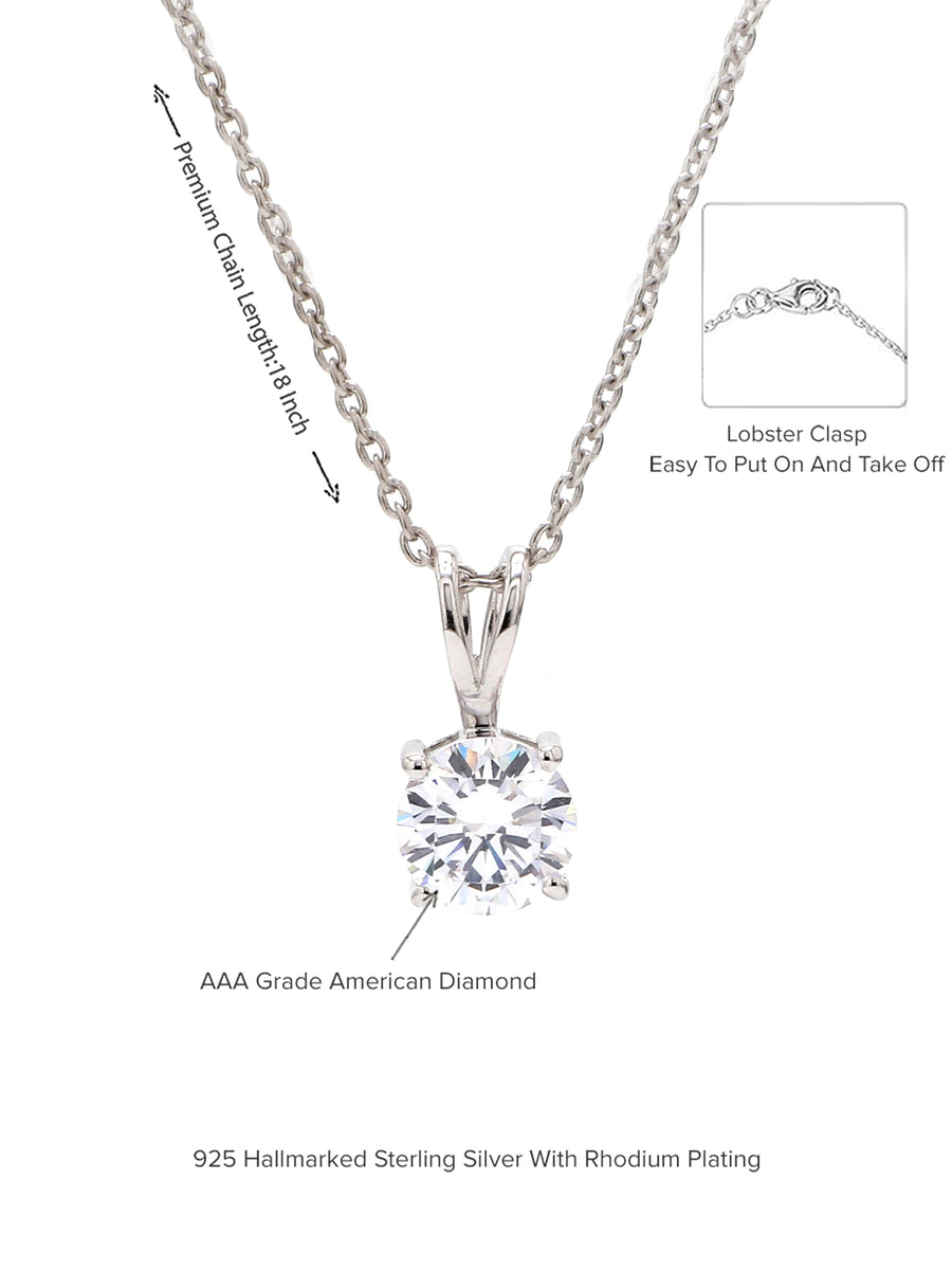 Daily Wear 2 Carat Solitaire Pendant-5