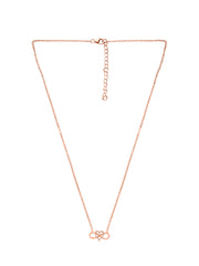 Heart Infinity Necklace In Rose Gold For Women