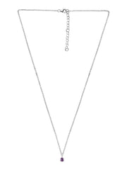 0.50 Carat Solitaire Amethyst Pendant Necklace For Women-3