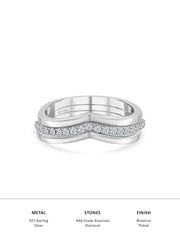 Ornate Jewels Three Band Stackable Ring Set-3