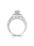 ORNATE WEDDING ENGAGEMENT RING FOR WOMEN IN PURE SILVER