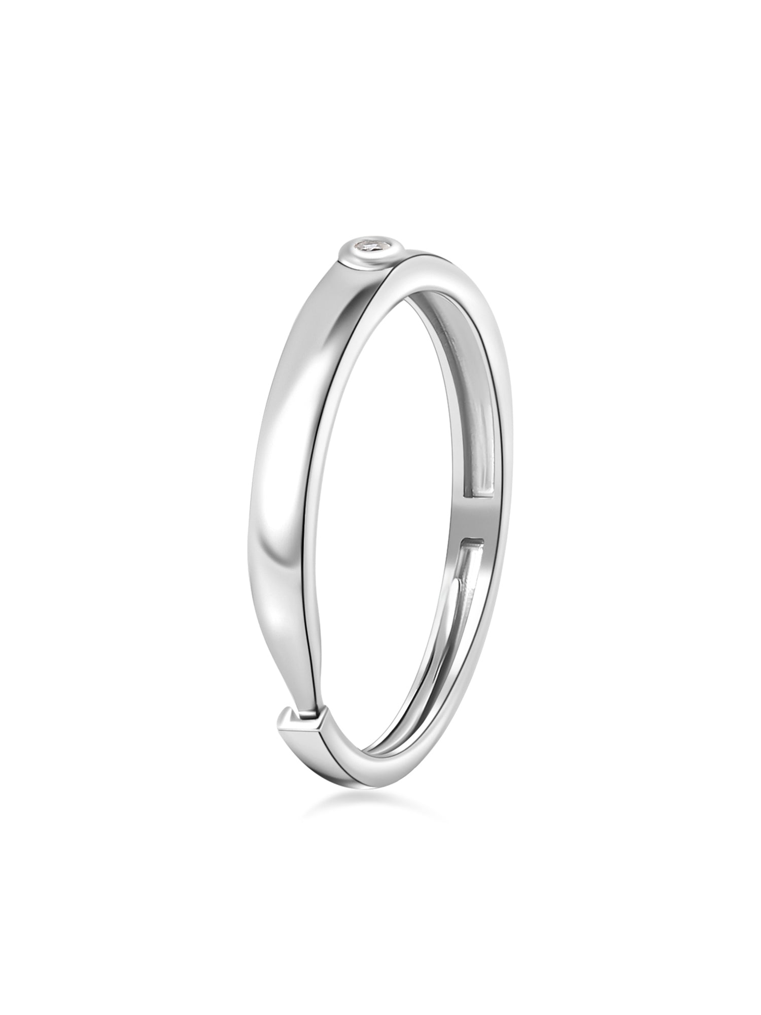 Ornate Eternity Adjustable Silver Ring-3