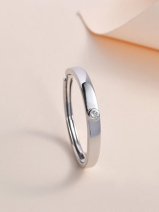 Ornate Eternity Adjustable Silver Ring