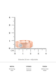 1 Carat Solitaire Rose Gold Ring For Men-3