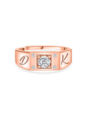 1 Carat Sunshine Adjustable Solitaire Rose Gold Ring For Men