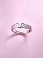 0.2 Carat Heart Solitaire Ring For Women