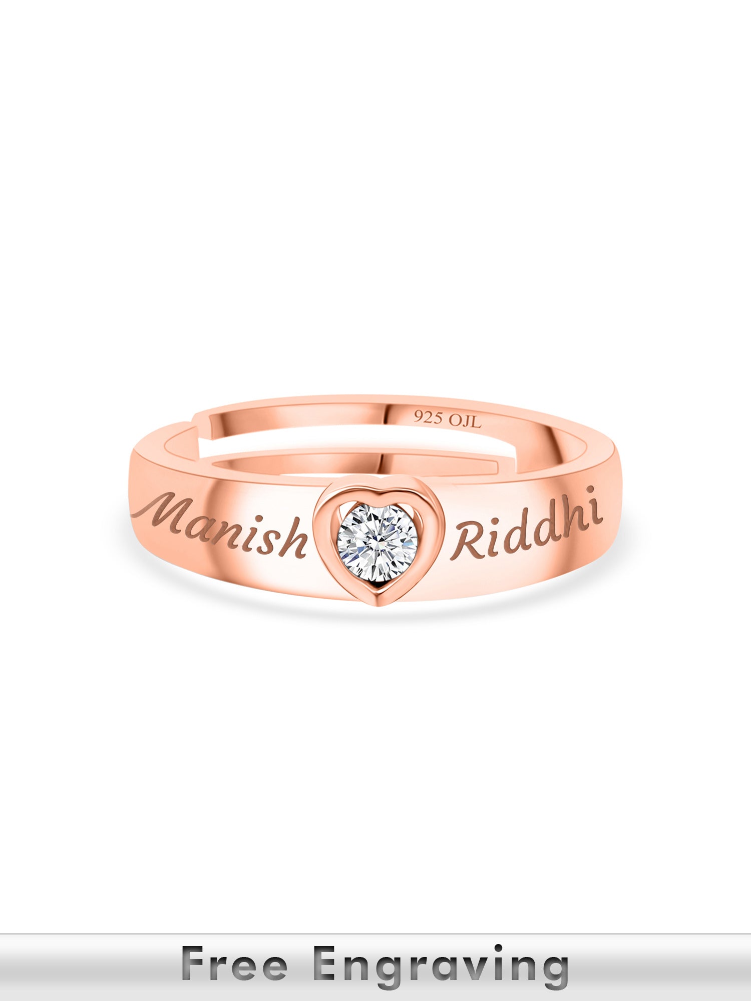 0.2 Carat Rose Gold Heart Solitaire Ring For Women