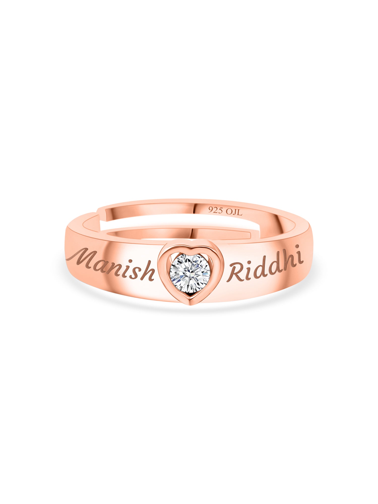 0.2 Carat Rose Gold Heart Solitaire Ring For Women