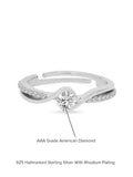 0.69 Carat American Diamond And Pure 925 Sterling Silver Ring For Women-5