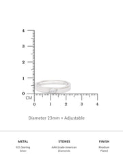 0.5 Carat Ornate Adjustable Engagement Silver Ring For Men-3