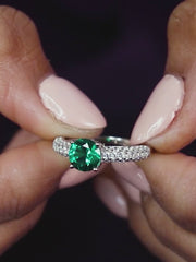 Sparkly Green Emerald Ring