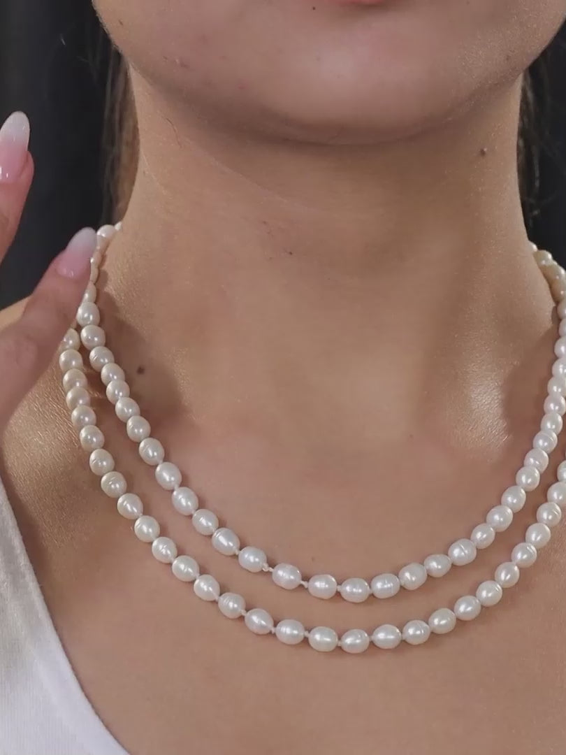 Fresh Water 22 Inches Pearl Necklace-6