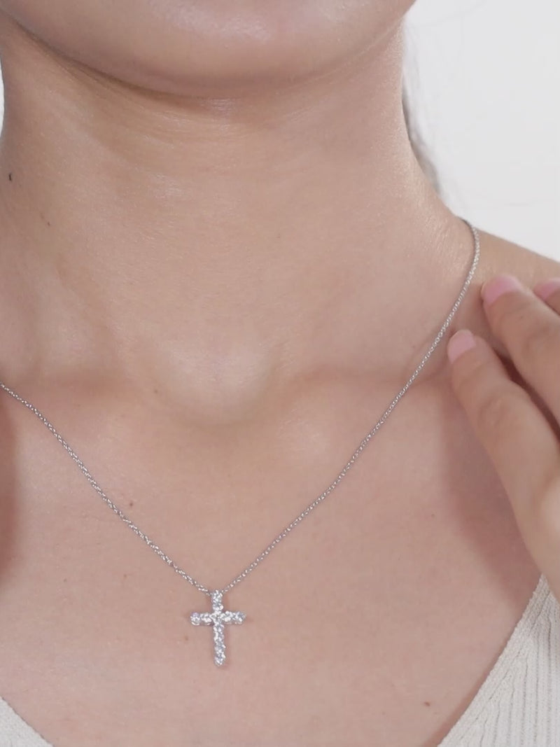 Cross Pendant With Silver Chain-6