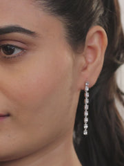 Classy Diamond Look Dangle Earrings for Women-4