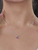 Purple Solitaire Necklaces